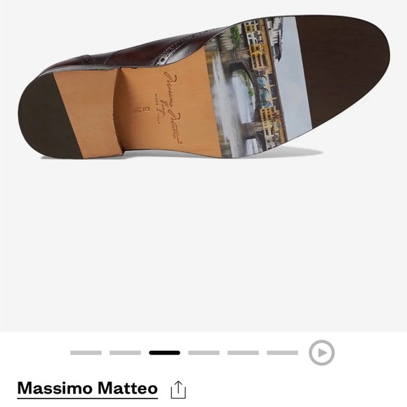 Men’s Massimo Matteo Corazzano Wing Tip 10.5 M (chocolate) - Picture 3 of 12